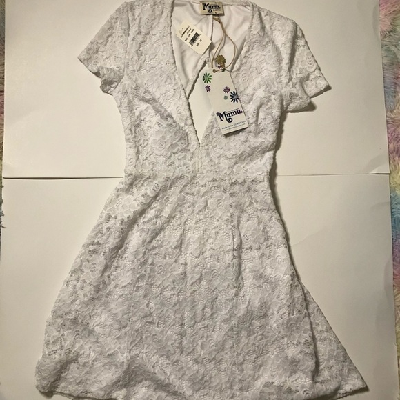 show me your mumu Ibiza Dress in Larose Lace White - Picture 5 of 11